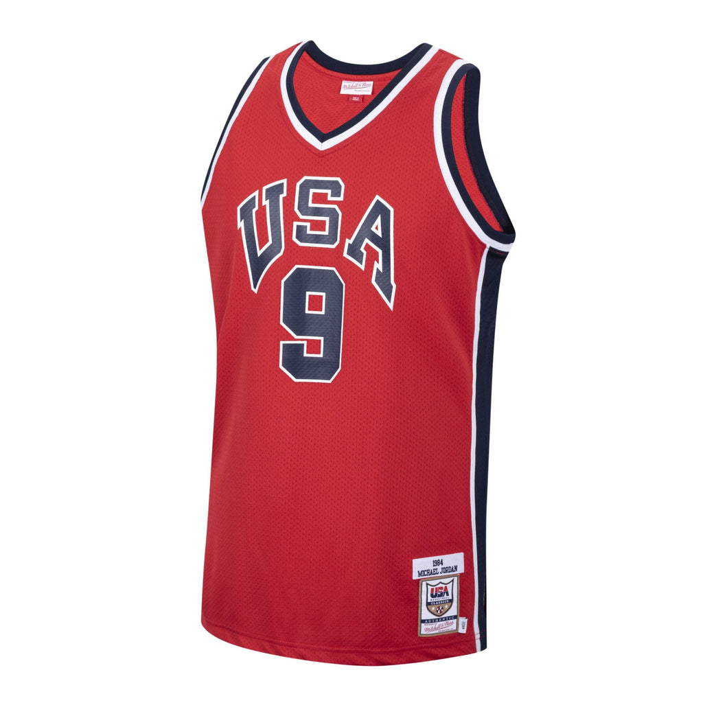 USA 1984 Michael Jordan USA Basketball Mitchell & Ness Authentic Alternate Jersey - Red - Men's