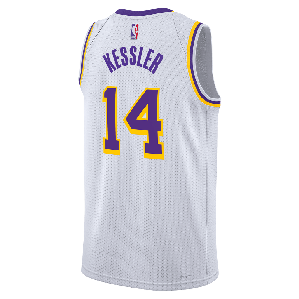 Los Angeles Lakers Nike Association Edition Swingman Jersey - White - Walker Kessler - Unisex