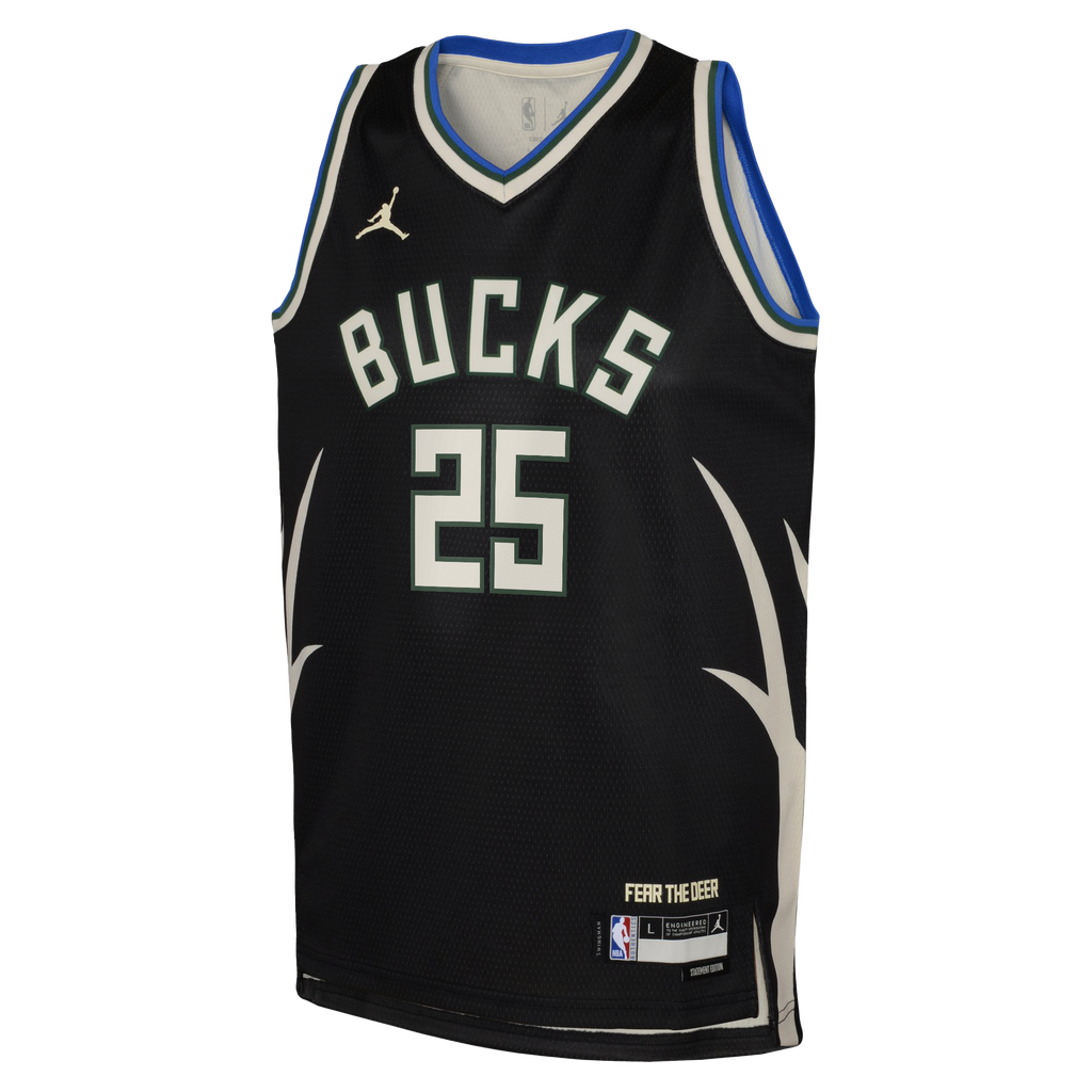 Milwaukee Bucks Jordan Brand Statement Edition Swingman Jersey - Hunter Green - Kasparas Jakučionis - Youth