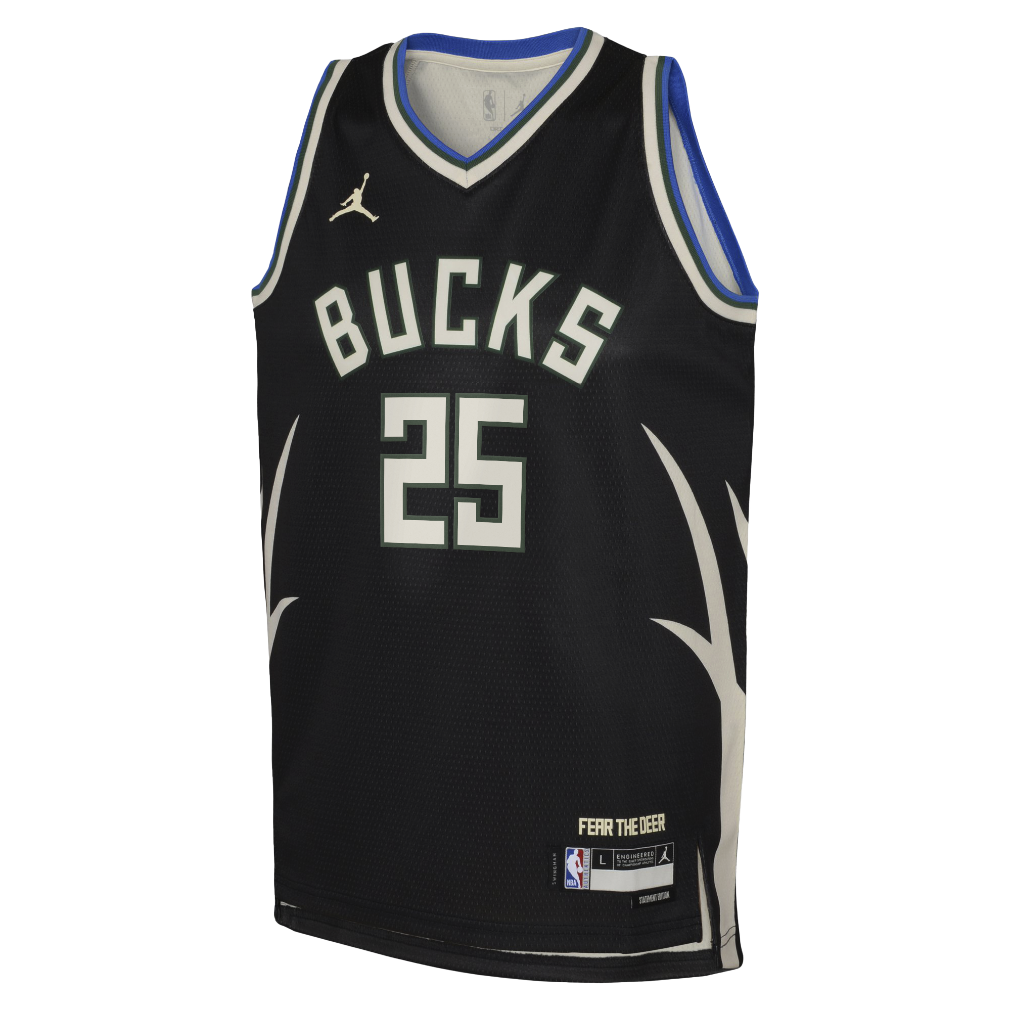 Milwaukee Bucks Jordan Brand Statement Edition Swingman Jersey - Hunter Green - Kasparas Jakučionis - Youth