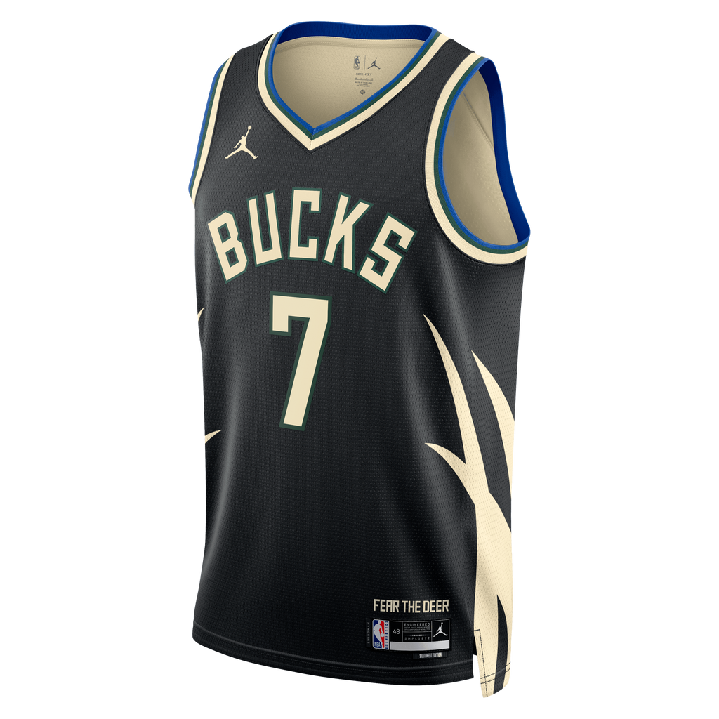 Milwaukee Bucks Jordan Brand Statement Edition Swingman Jersey - Hunter Green - Kevin Porter Jr. - Unisex