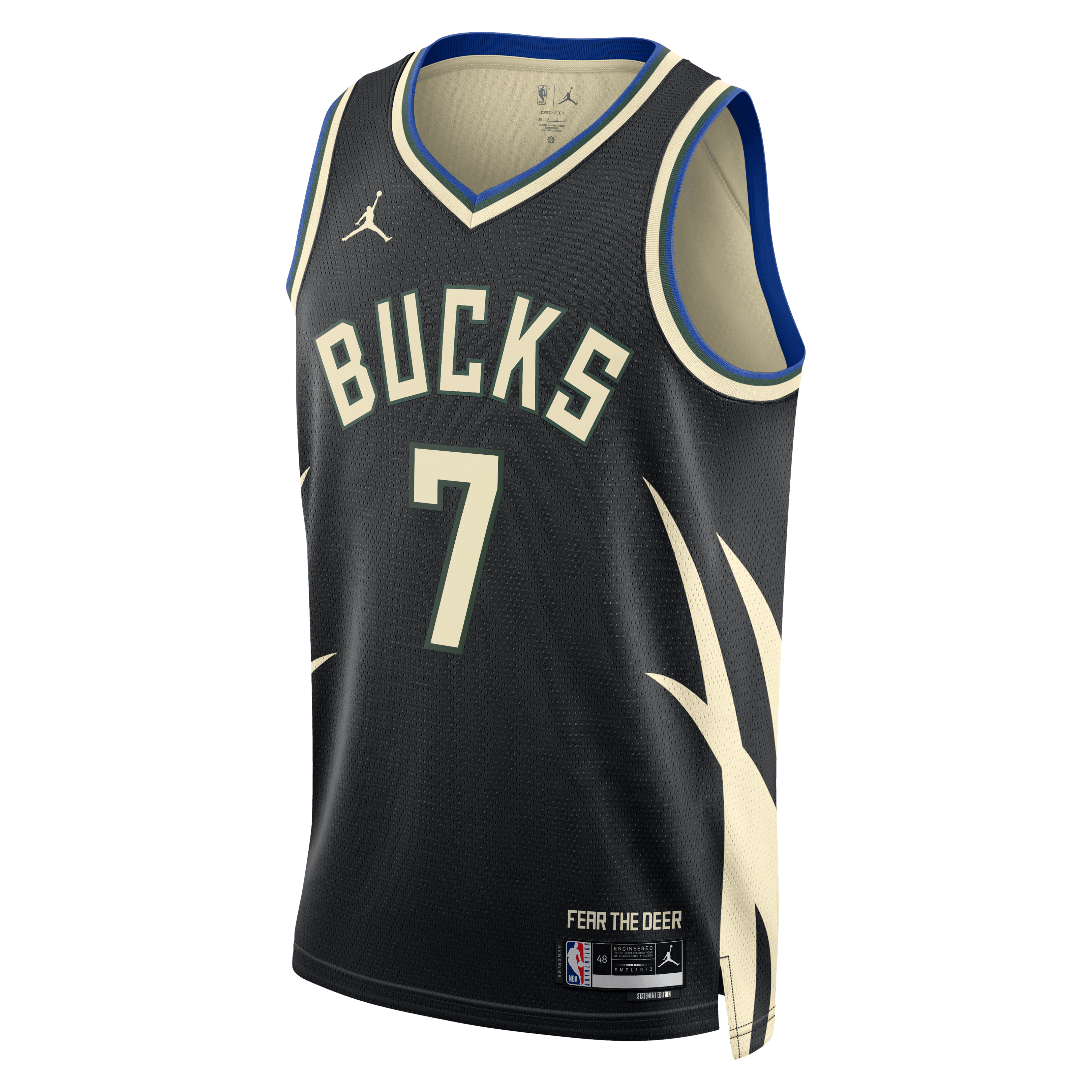 Milwaukee Bucks Jordan Brand Statement Edition Swingman Jersey - Hunter Green - Kevin Porter Jr. - Unisex