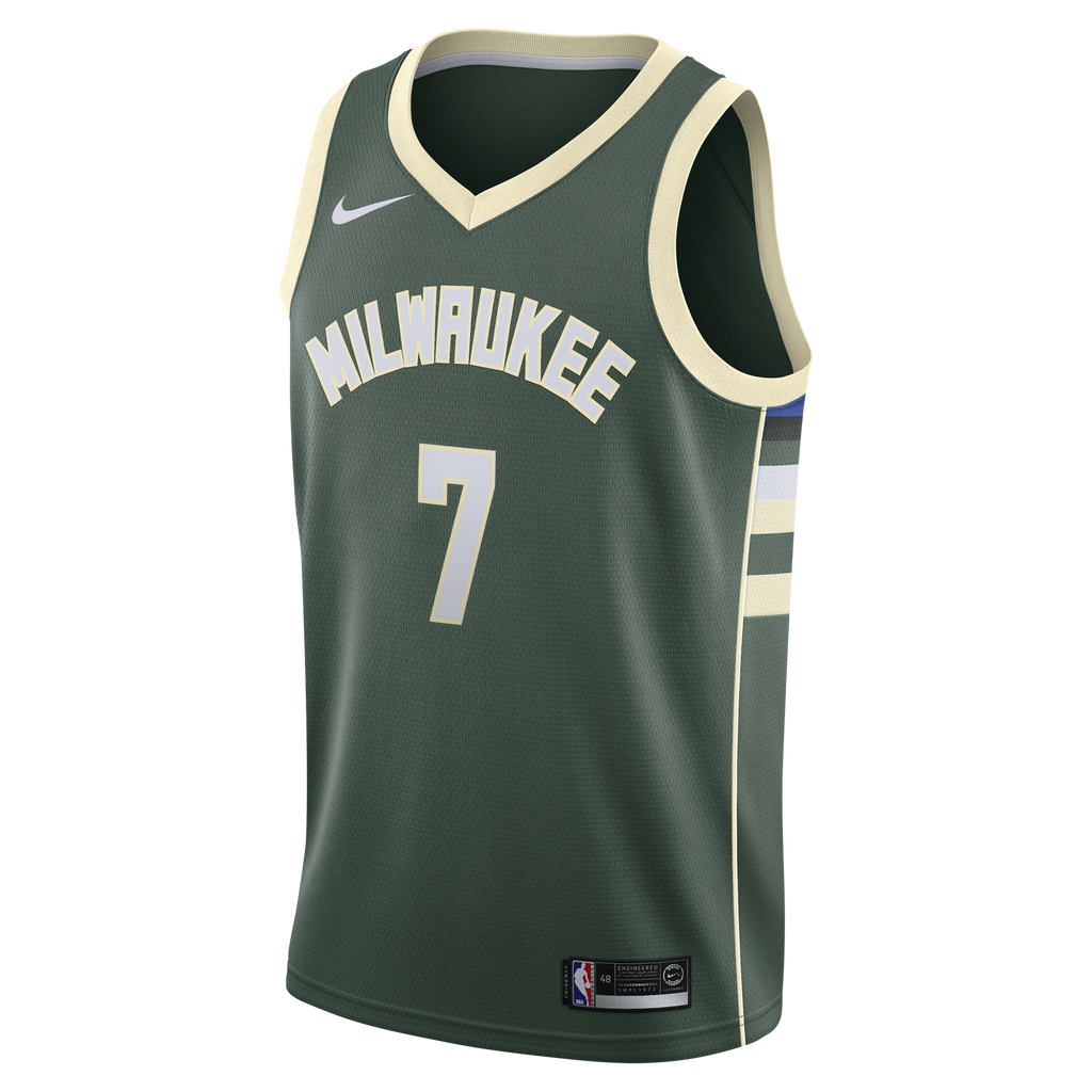 Milwaukee Bucks Nike Icon Edition Swingman Jersey - Hunter Green - Kevin Porter Jr. - Youth