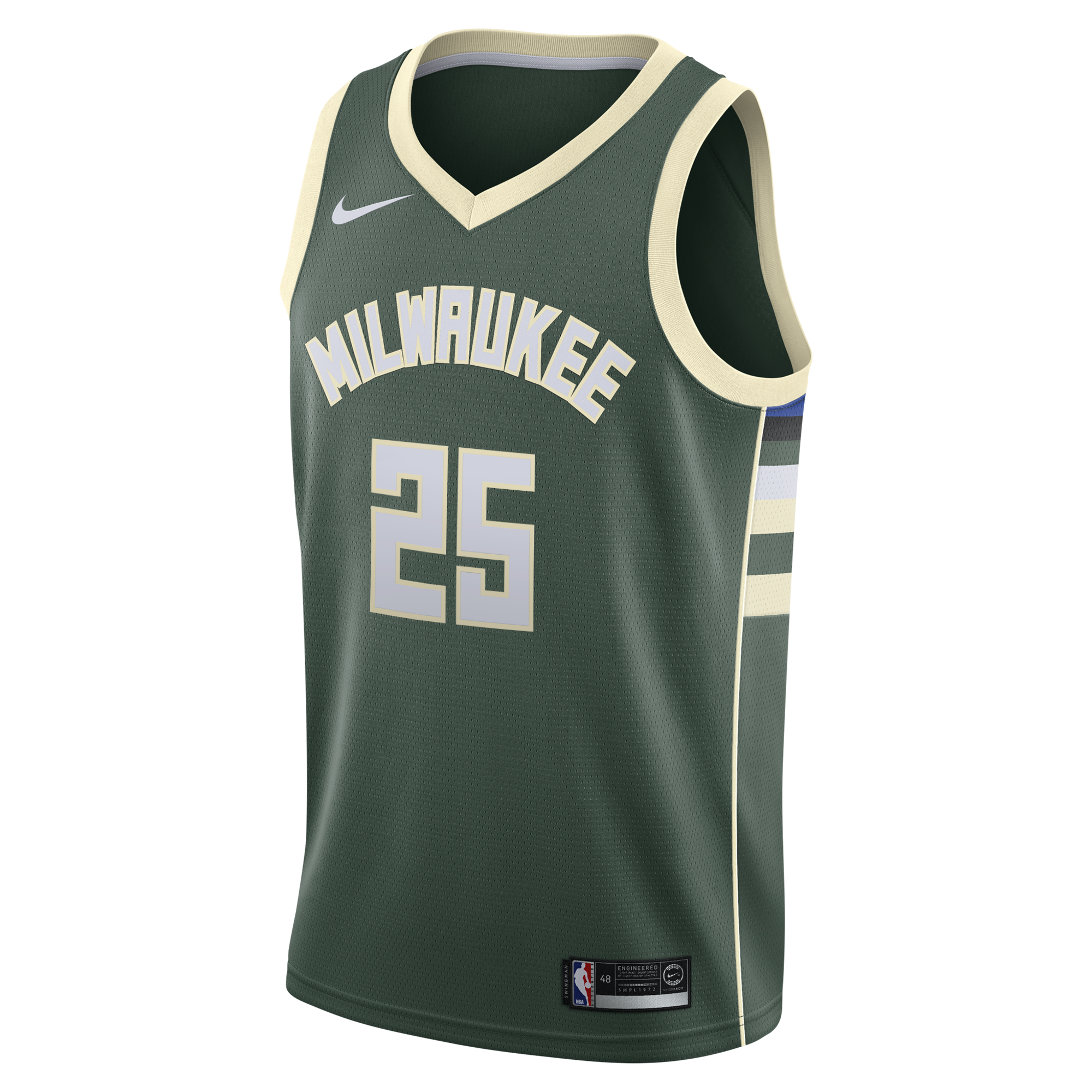 Milwaukee Bucks Nike Icon Edition Swingman Jersey - White - Kasparas Jakučionis - Youth