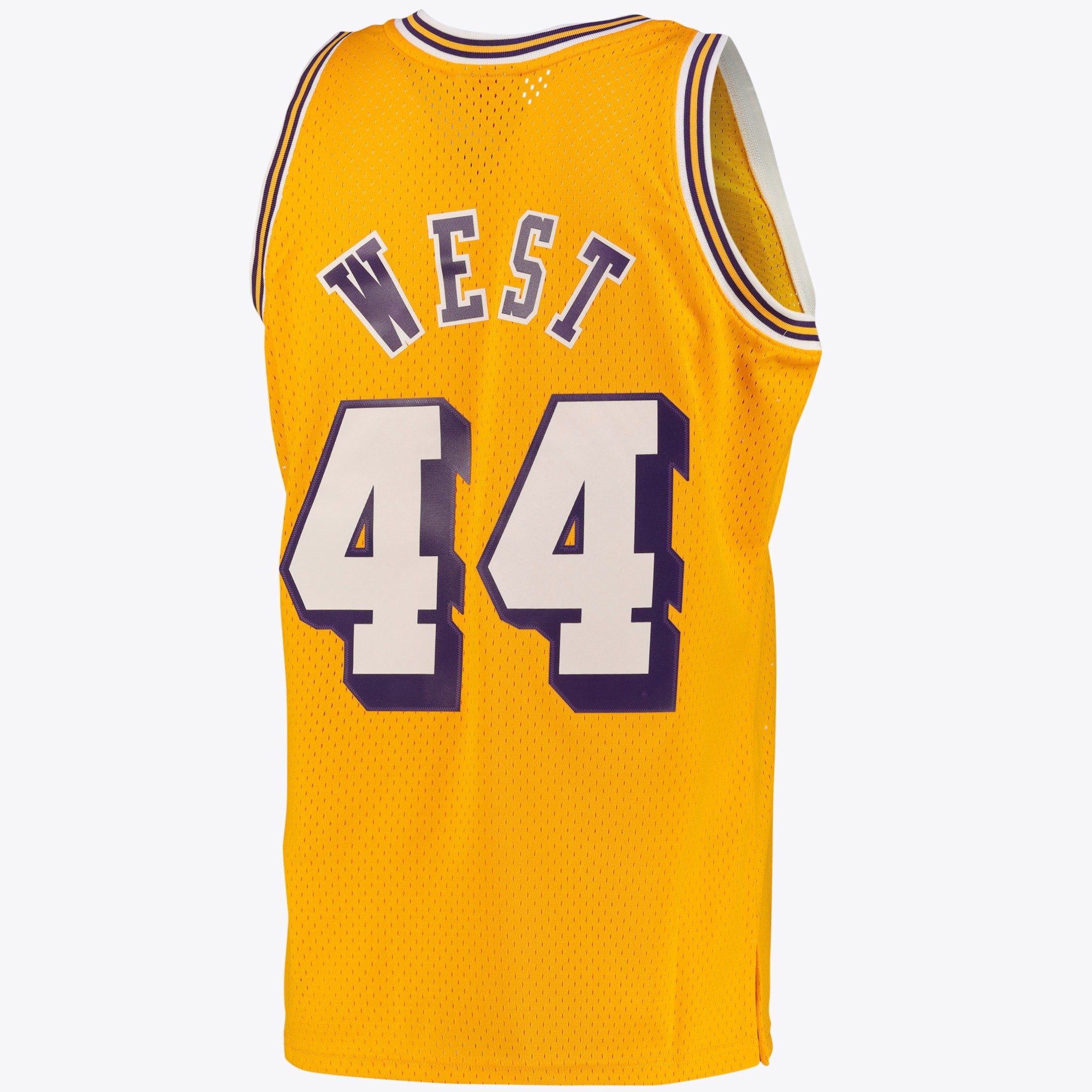 Los Angeles Lakers Mitchell & Ness Jerry West Road Swingman Jersey - Light Gold - Men's