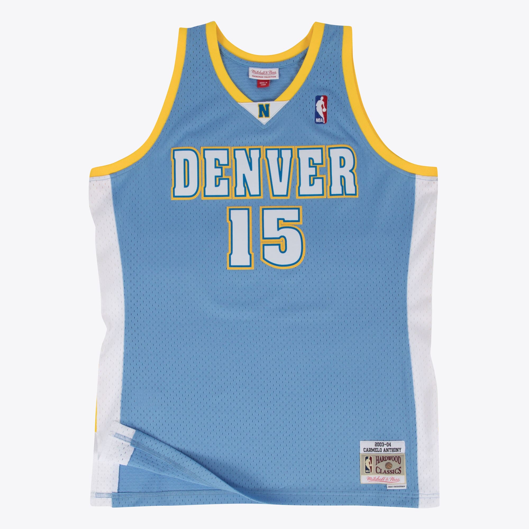 Denver Nuggets Mitchell & Ness Carmelo Anthony 2003-04 Hardwood Classics Road Swingman Jersey - Blue - Men's