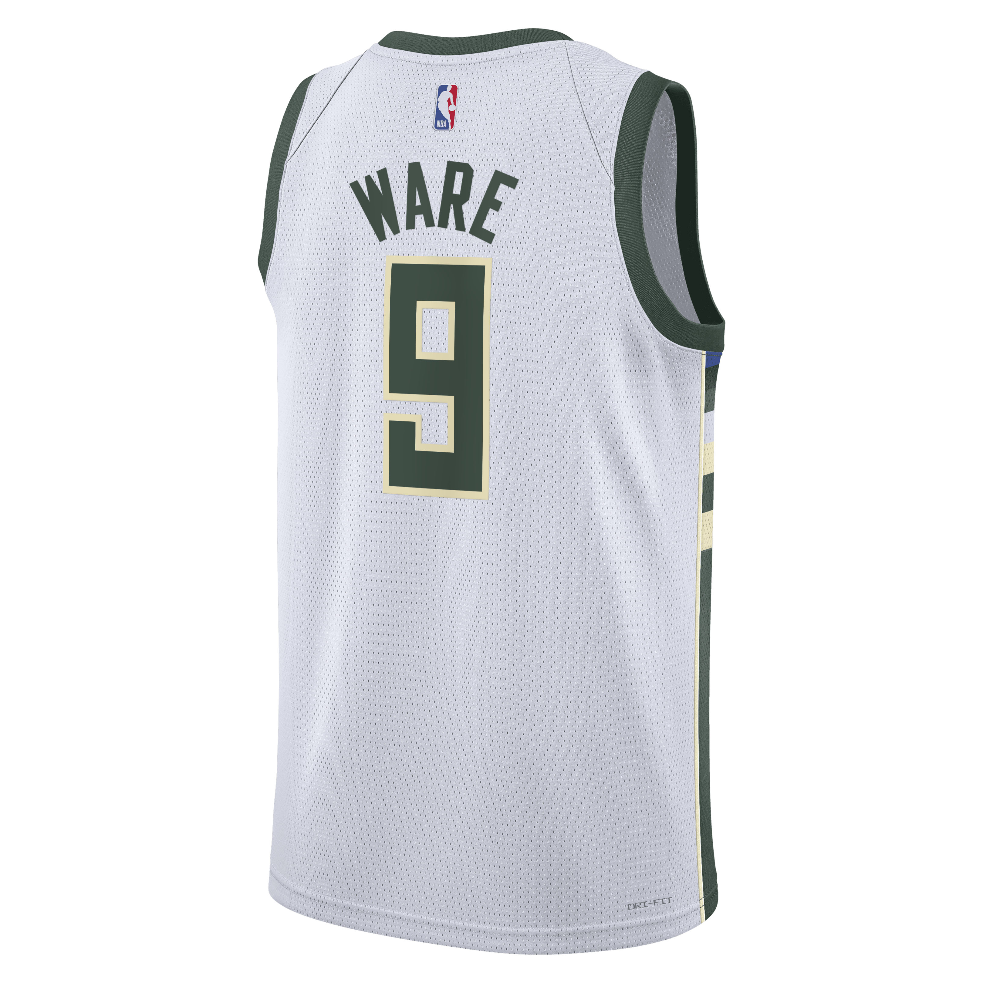 Milwaukee Bucks Nike Association Edition Swingman Jersey - White - Kel'el Ware - Unisex
