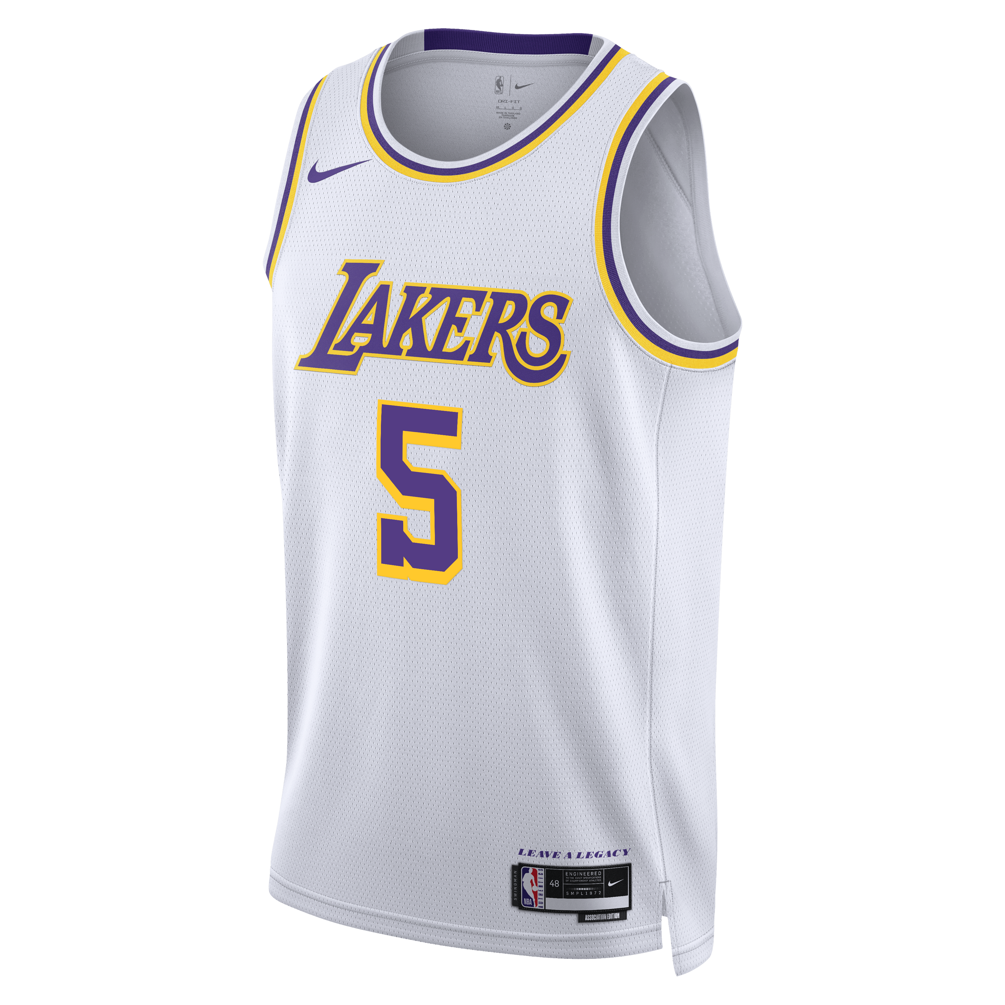 Los Angeles Lakers Nike Association Edition Swingman Jersey - White - Quentin Grimes - Unisex
