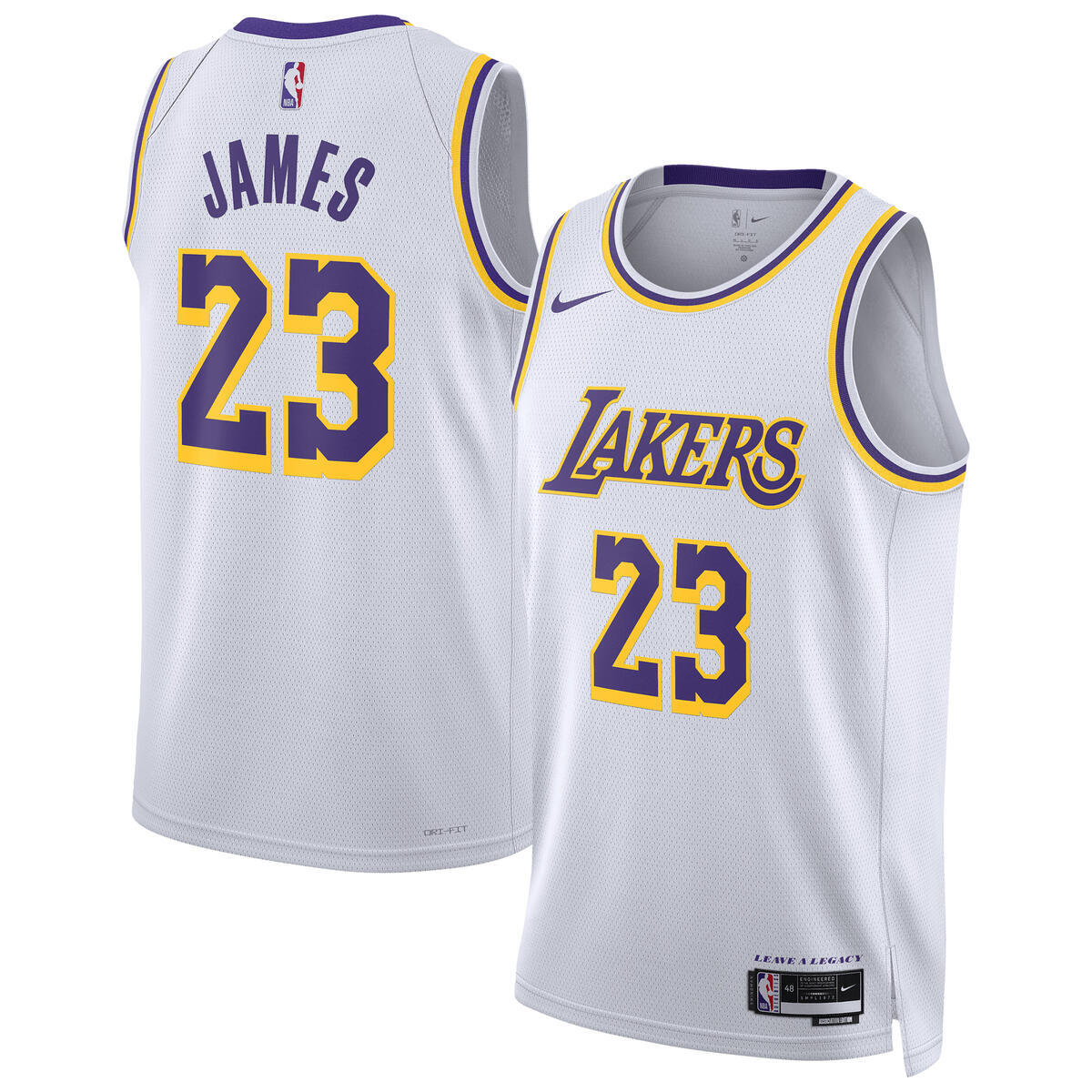Los Angeles Lakers Nike Association Swingman Jersey - LeBron James - Unisex