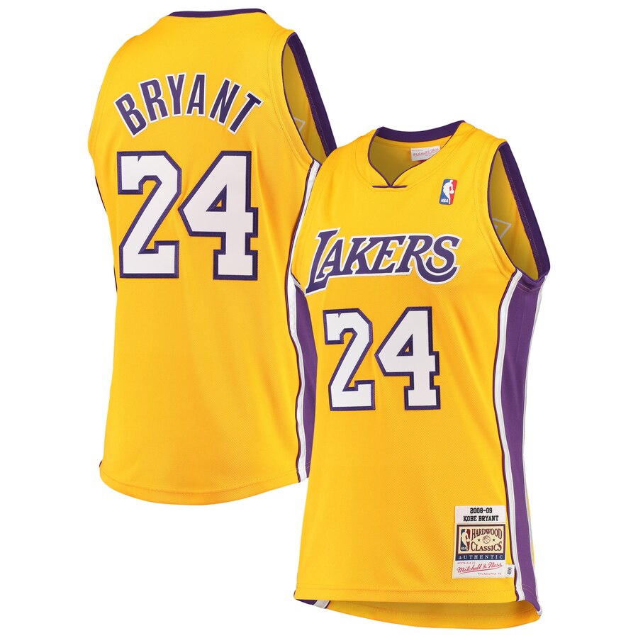 Mitchell & Ness Kobe Bryant Hardwood Classics 2008-09 Authentic Jersey - Gold - Men's