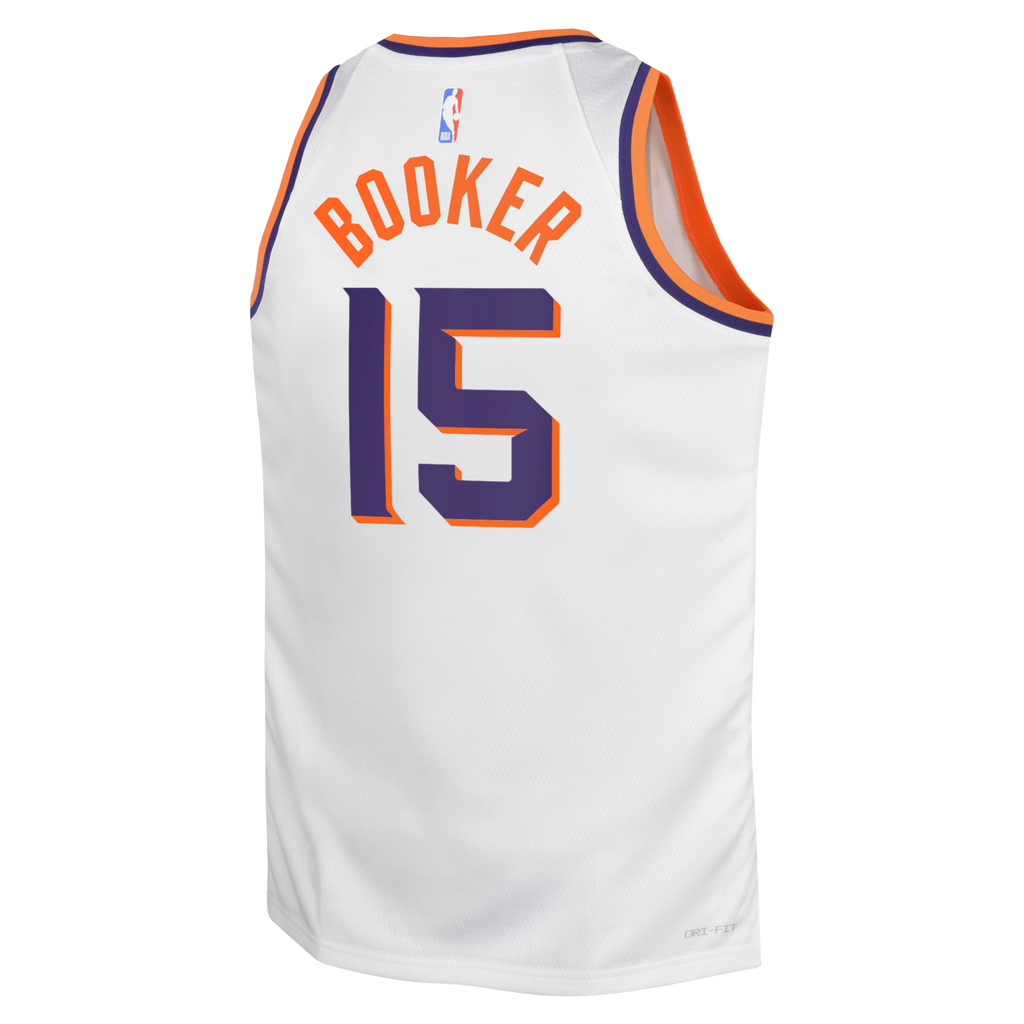 Phoenix Suns Nike Association Edition Swingman Jersey - White - Devin Booker - Youth