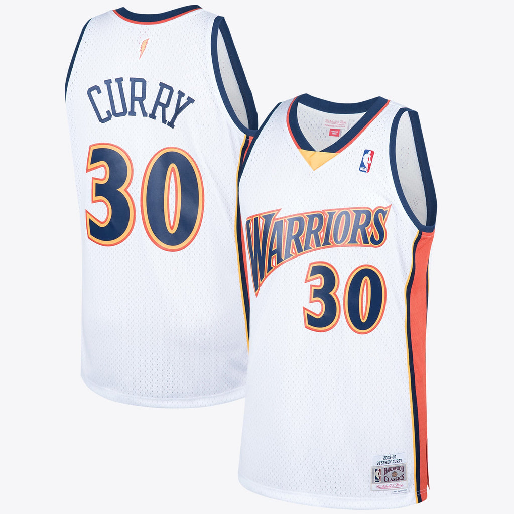 Golden State Warriors Mitchell & Ness 2009 Steph Curry Hardwood Classics Home Swingman Jersey - White - Men's