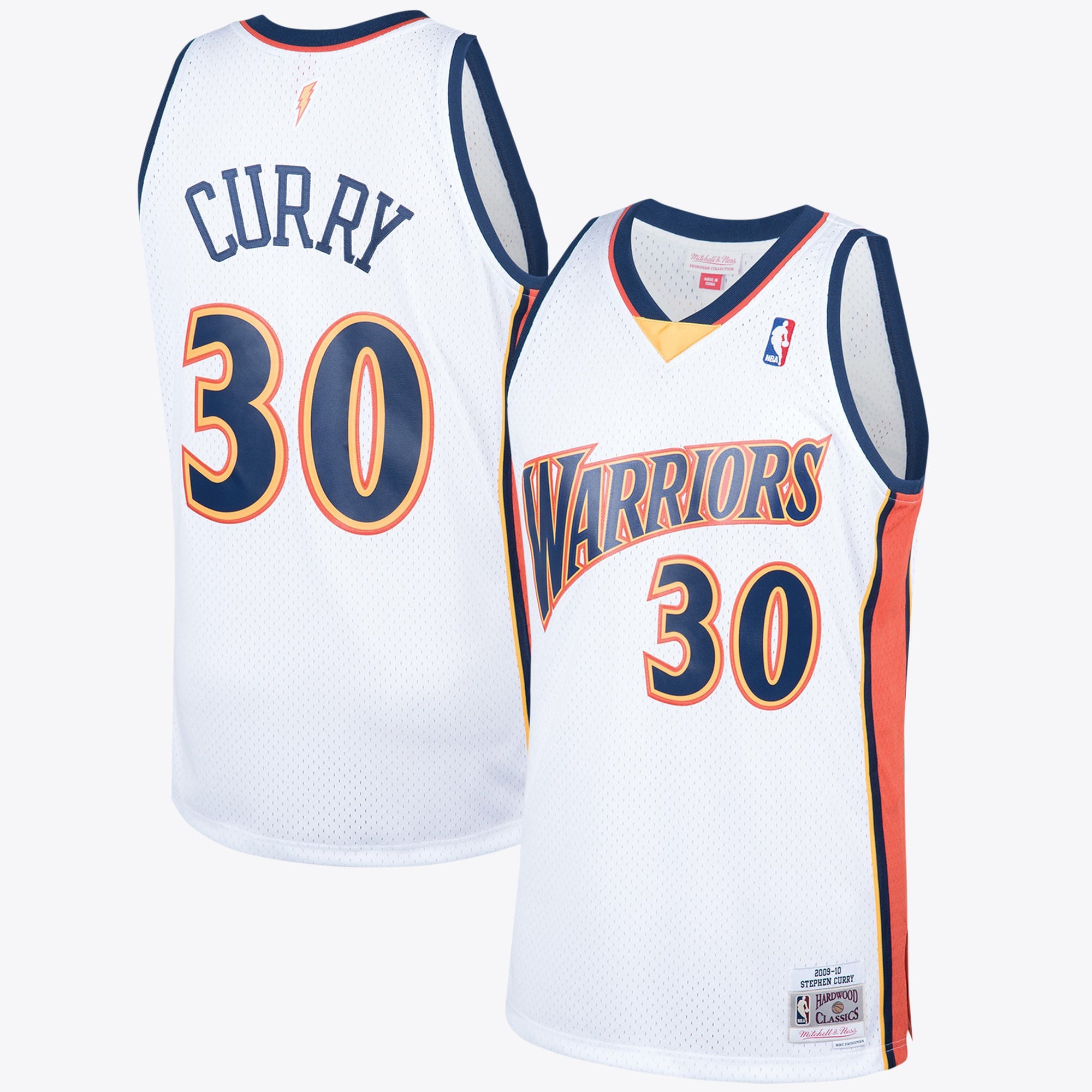 Golden State Warriors Mitchell & Ness 2009 Steph Curry Hardwood Classics Home Swingman Jersey - White - Men's