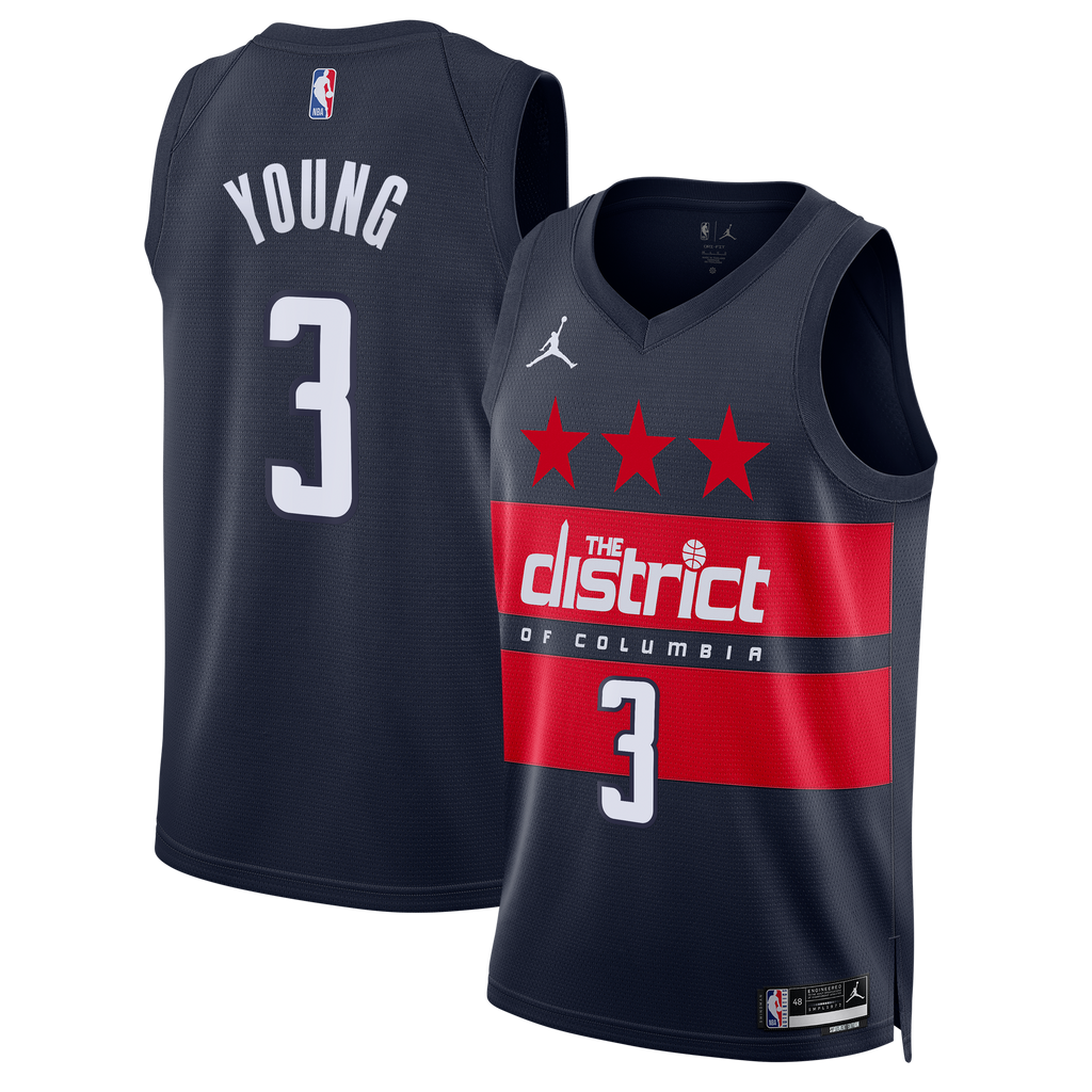 Washington Wizards Jordan Brand Statement Edition Swingman Jersey - Navy - Trae Young - Men's