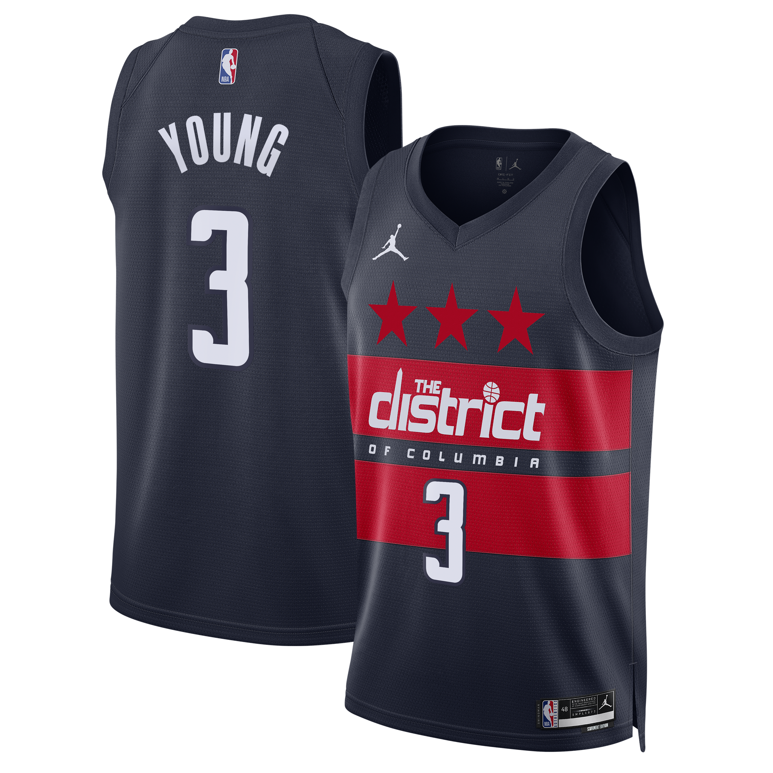 Washington Wizards Jordan Brand Statement Edition Swingman Jersey - Navy - Trae Young - Men's