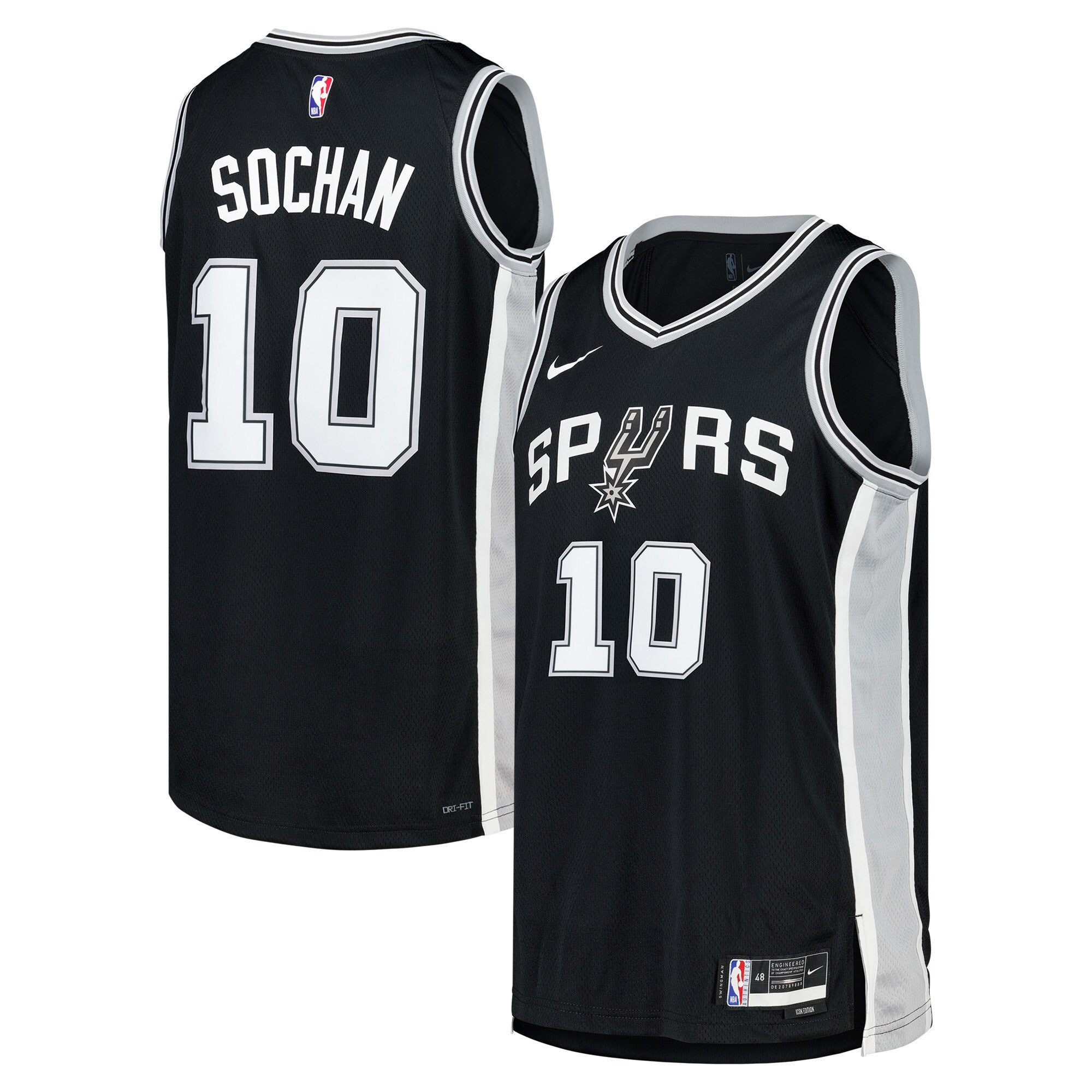 San Antonio Spurs Nike Icon Jersey - Jeremy Sochan - Unisex