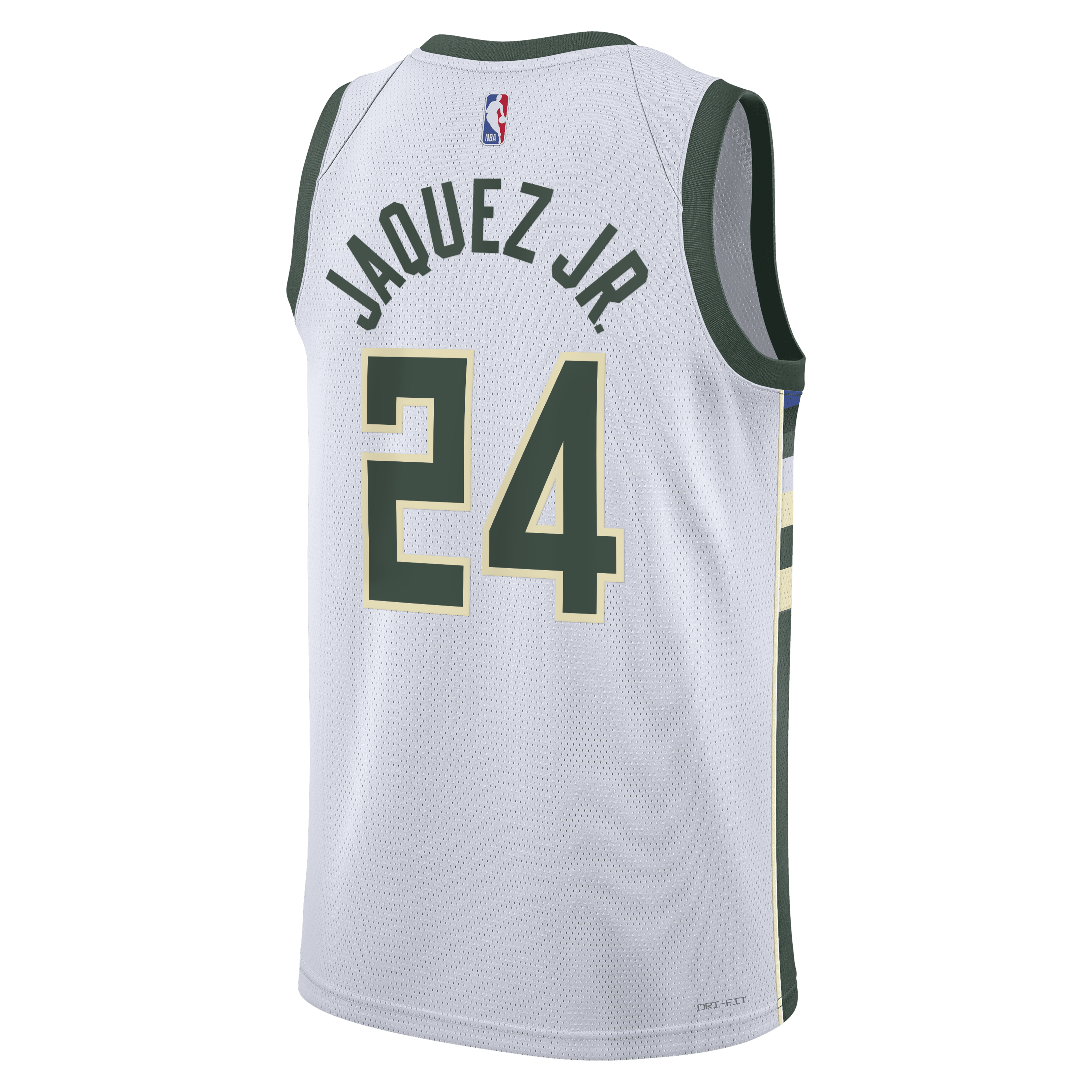 Milwaukee Bucks Nike Association Edition Swingman Jersey - White - Jaime Jaquez Jr. - Unisex