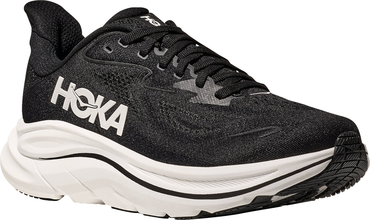 Hoka Clifton 10 WIDE FIT Men's Running Shoes - Black | Running & Training