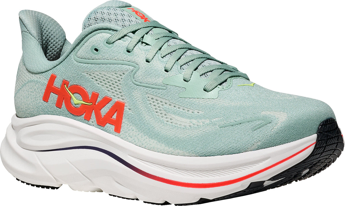 Hoka Clifton 10 WIDE FIT Men's Running Shoes - Green | Running & Training