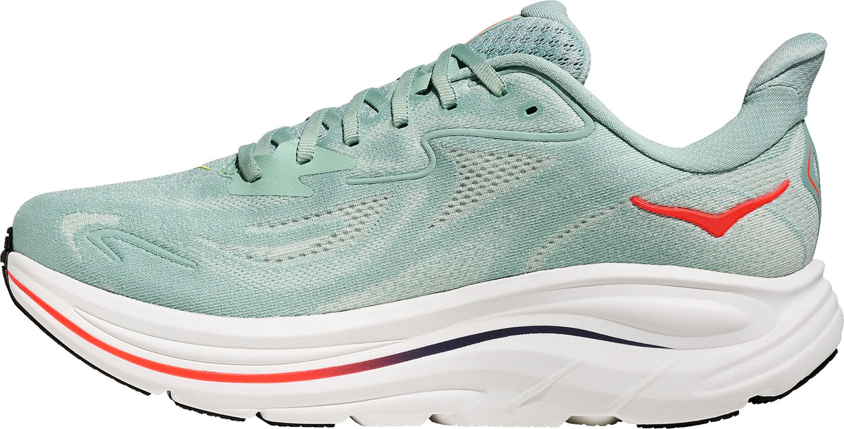 Hoka Clifton 10 WIDE FIT Men's Running Shoes - Green | Running & Training