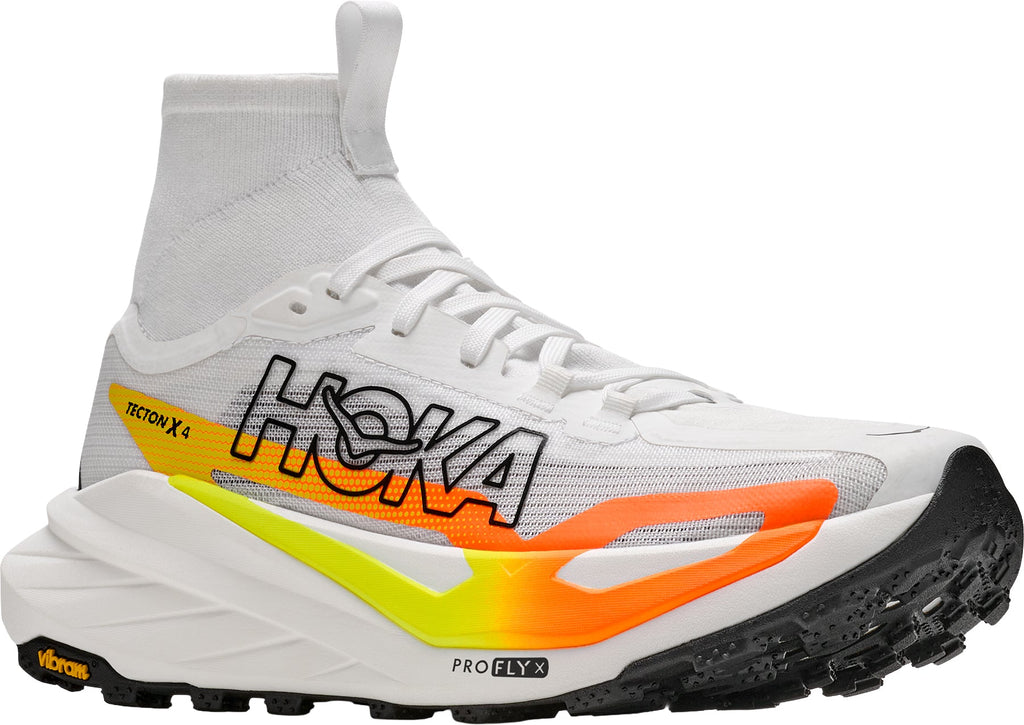 Hoka Tecton X 4 Men's Trail Running Shoes - White | Trail Running