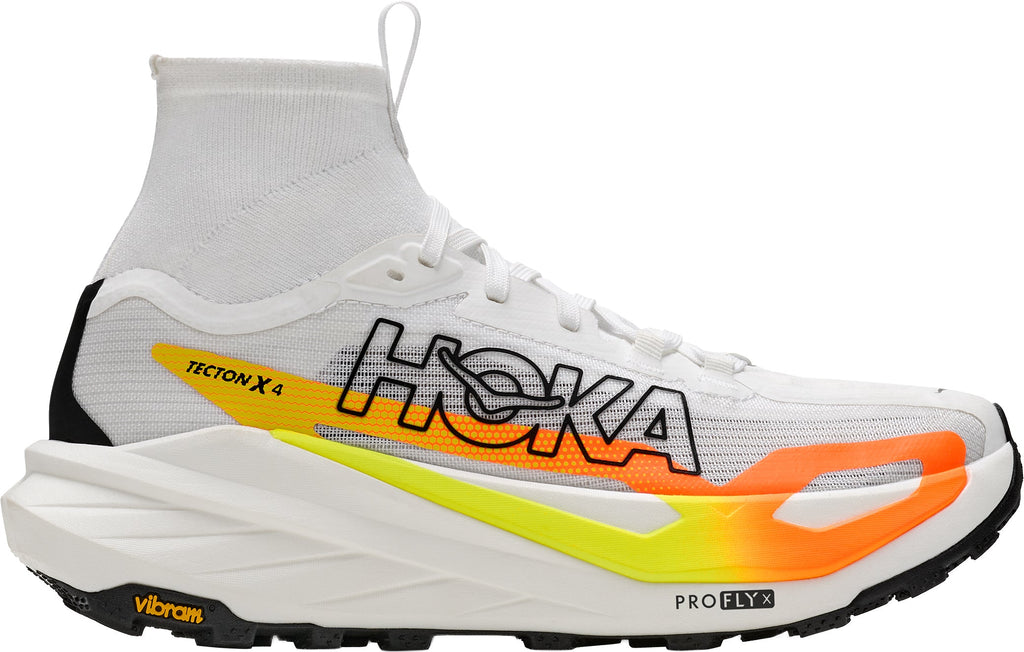 Hoka Tecton X 4 Men's Trail Running Shoes - White | Trail Running