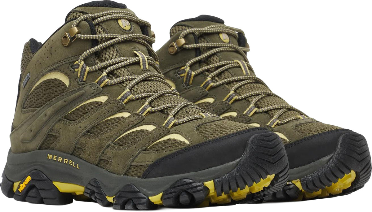 Merrell Moab 3 Mid GORE-TEX Men's Walking Boots - Green | Outdoor Performance