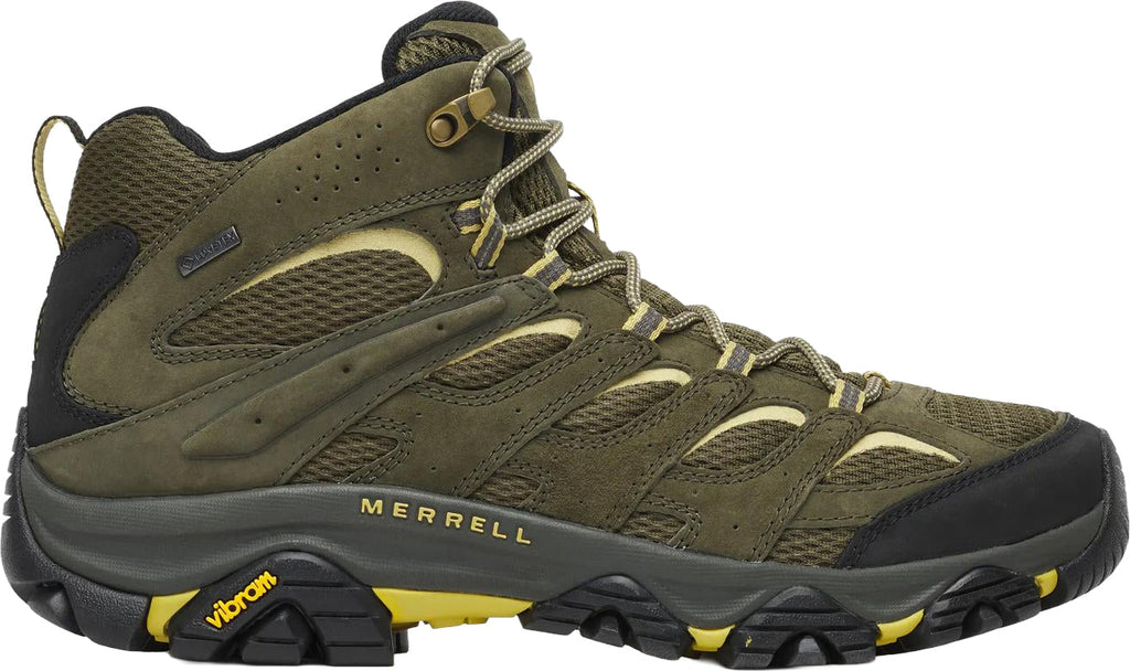 Merrell Moab 3 Mid GORE-TEX Men's Walking Boots - Green | Outdoor Performance