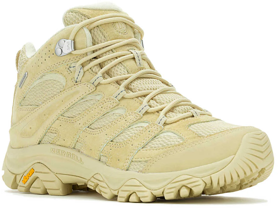Merrell Moab 3 Mid Waterproof Men's Walking Boots - Cream | Outdoor Performance