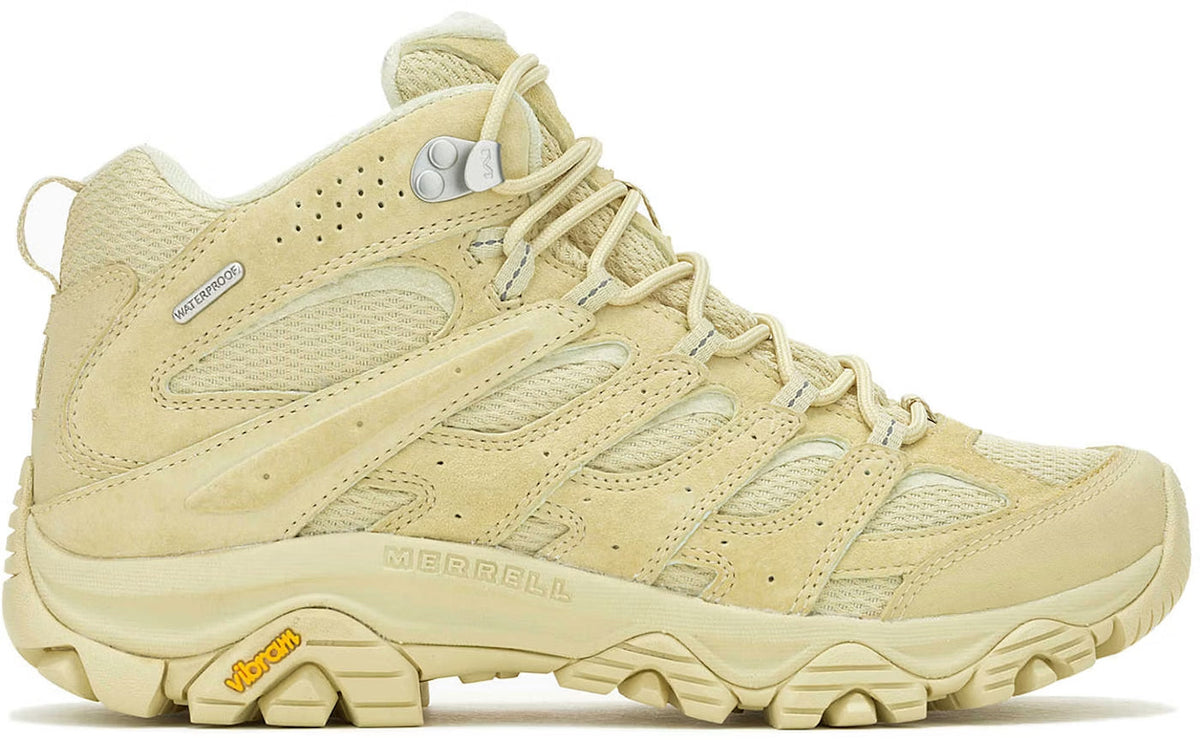 Merrell Moab 3 Mid Waterproof Men's Walking Boots - Cream | Outdoor Performance