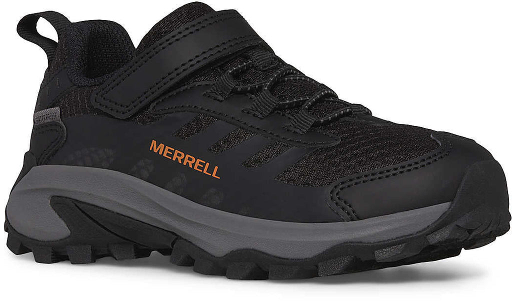 Merrell Moab Speed 2 A/ C Waterproof Childrens Walking Shoes - Black | Outdoor Performance