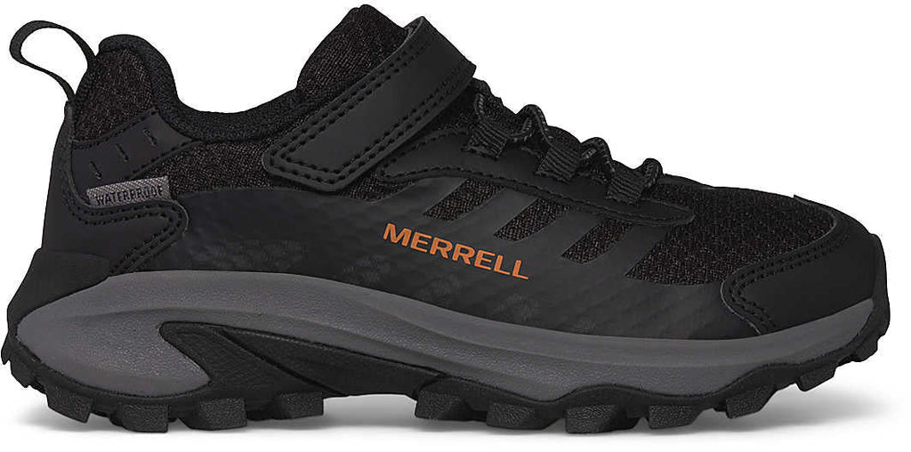 Merrell Moab Speed 2 A/ C Waterproof Childrens Walking Shoes - Black | Outdoor Performance
