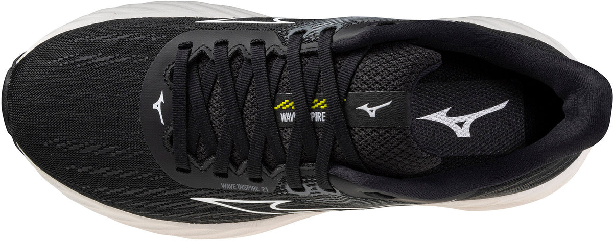Mizuno Wave Inspire 21 WIDE FIT (D) Women's Running Shoes - Black | Running & Training