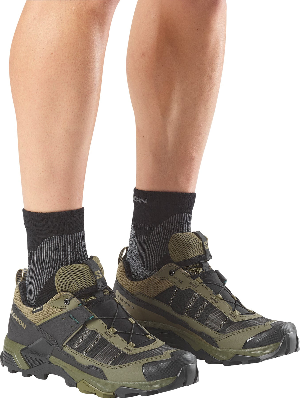 Salomon X Ultra 5 GORE-TEX Men's Walking Shoes - Green | Outdoor Performance
