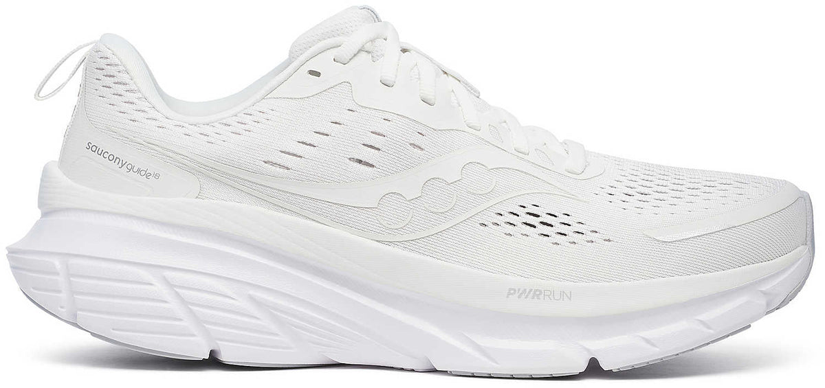 Saucony Guide 18 Men's Running Shoes - White | Running & Training