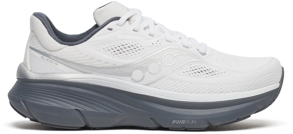 Saucony Guide 19 Men's Running Shoes - White | Running & Training