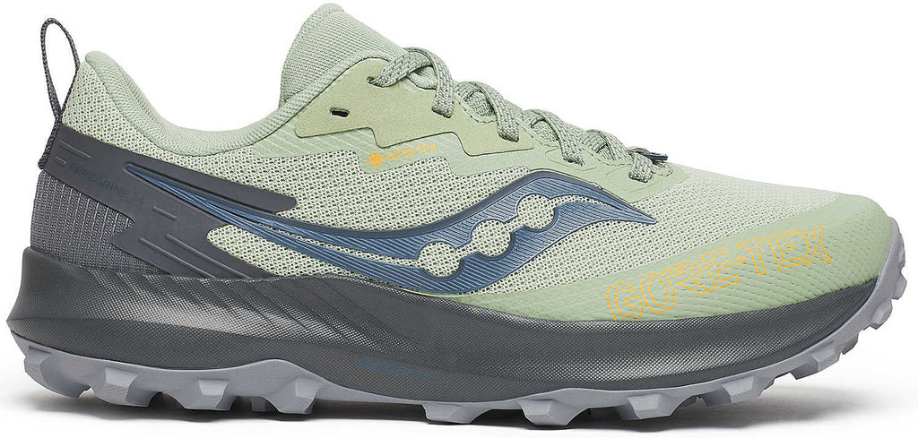 Saucony Peregrine 14 GORE-TEX Women's Trail Running Shoes - Green | Trail Running