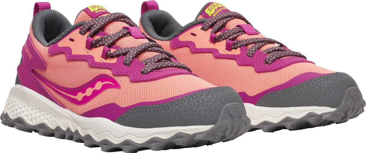 Saucony Peregrine KDZ Shield Junior Trail Running Shoes - Pink | Trail Running