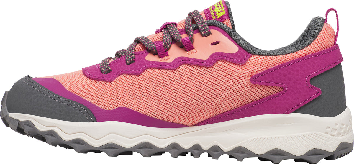 Saucony Peregrine KDZ Shield Junior Trail Running Shoes - Pink | Trail Running