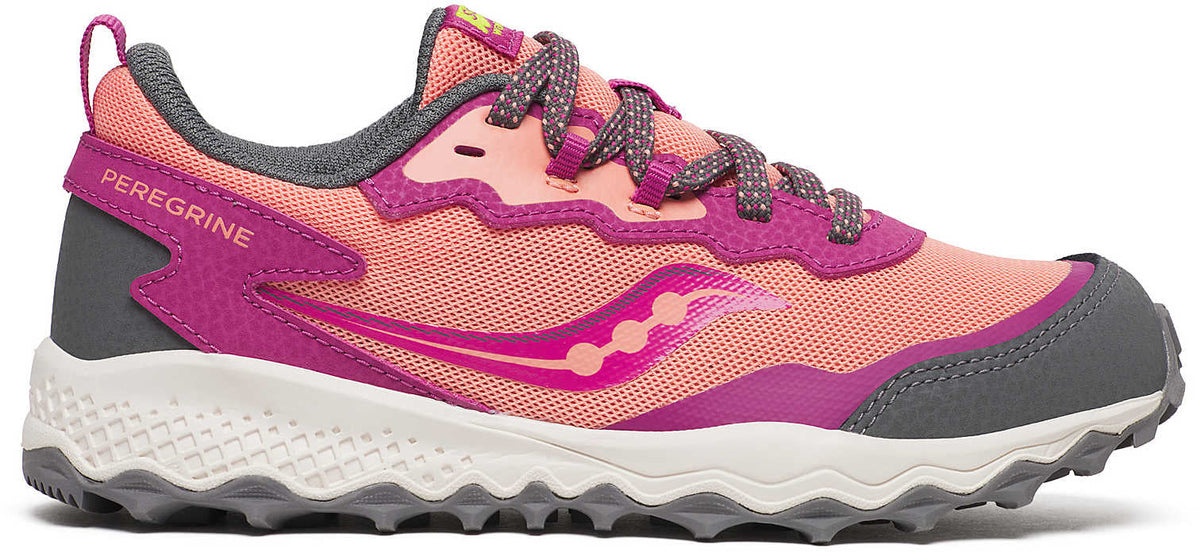 Saucony Peregrine KDZ Shield Junior Trail Running Shoes - Pink | Trail Running
