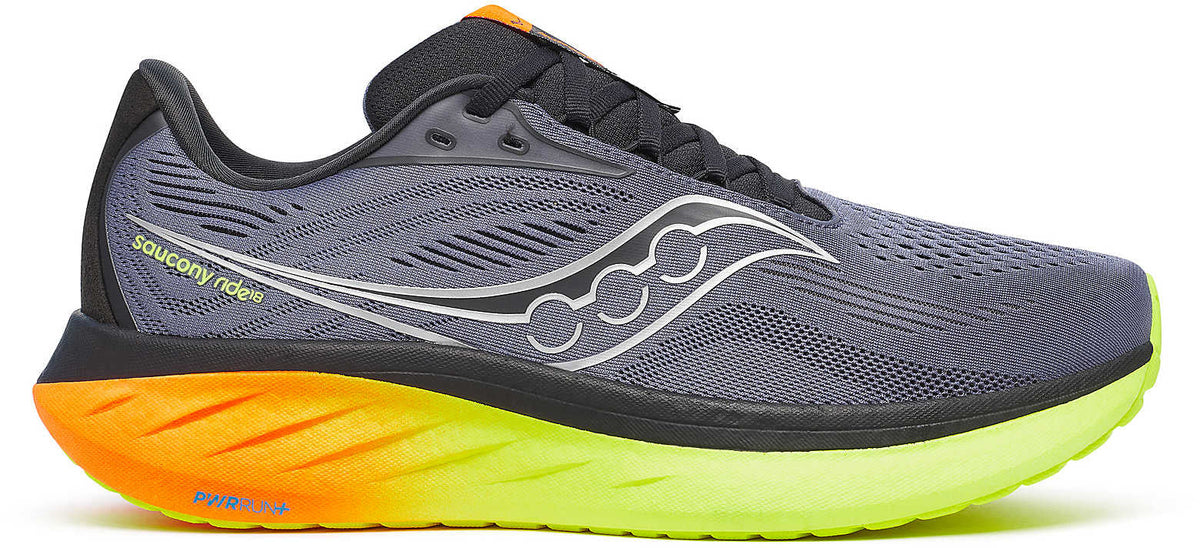 Saucony Ride 18 Men's Running Shoes - Grey | Running & Training