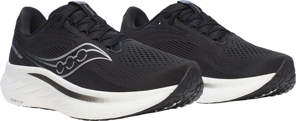 Saucony Ride 18 WIDE FIT Men's Running Shoes - Black | Running & Training