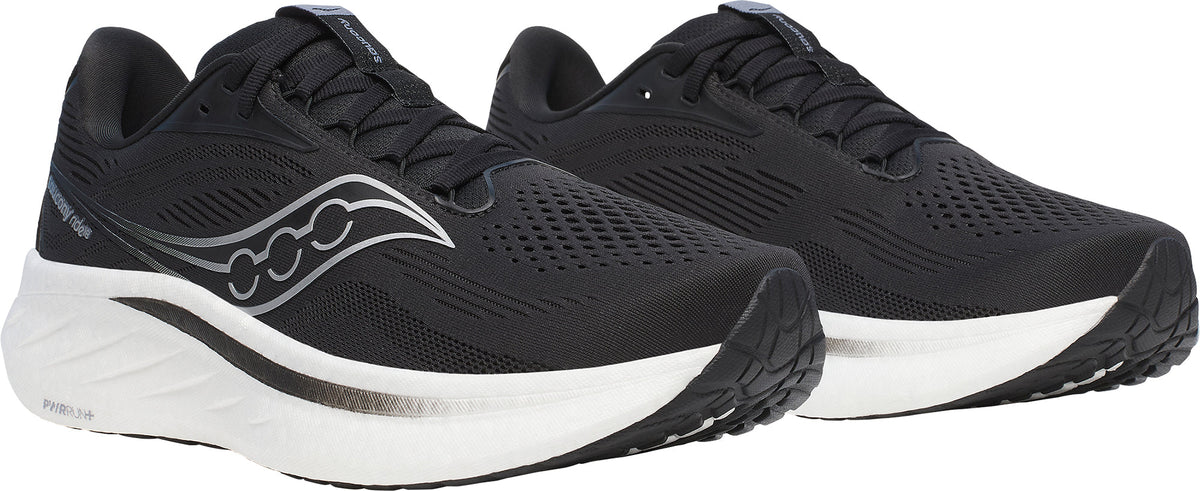 Saucony Ride 18 WIDE FIT Men's Running Shoes - Black | Running & Training