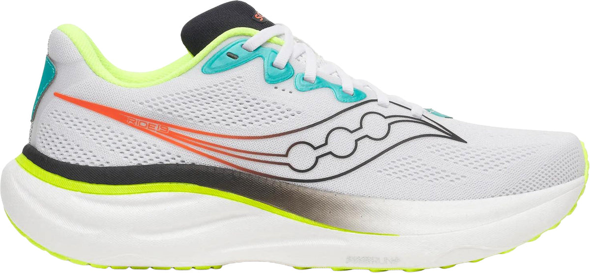 Saucony Ride 19 Men's Running Shoes - White | Running & Training