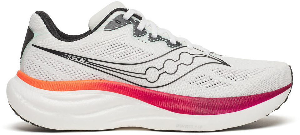 Saucony Ride 19 Men's Running Shoes - White | Running & Training