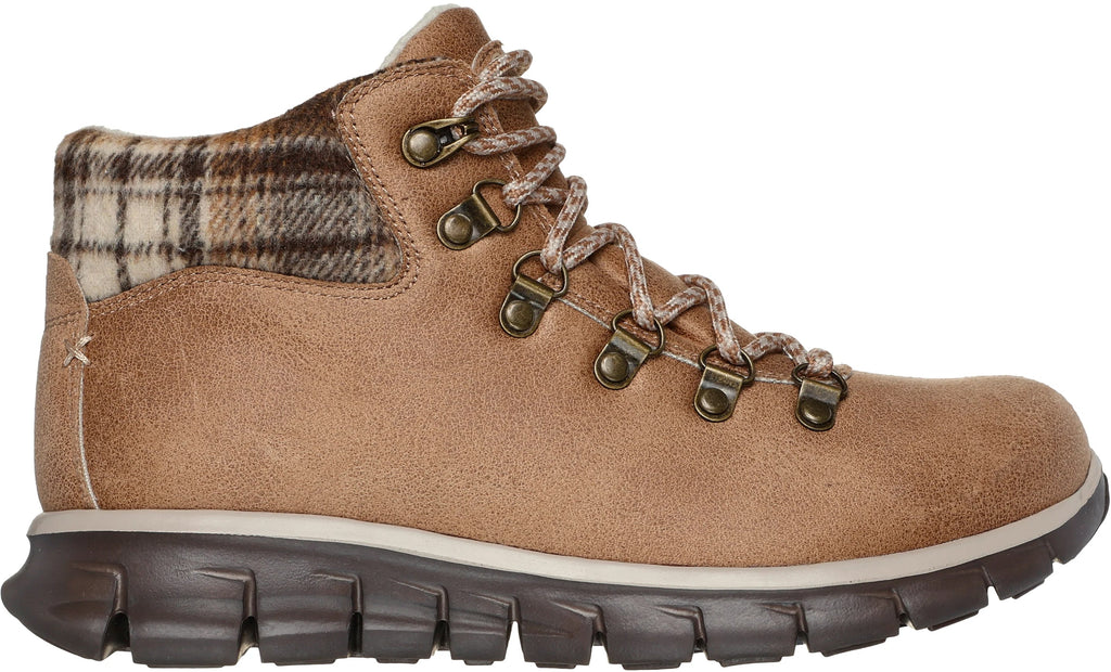 Skechers Synergy Plaid Mood Women's Walking Boots - Brown | Outdoor Performance