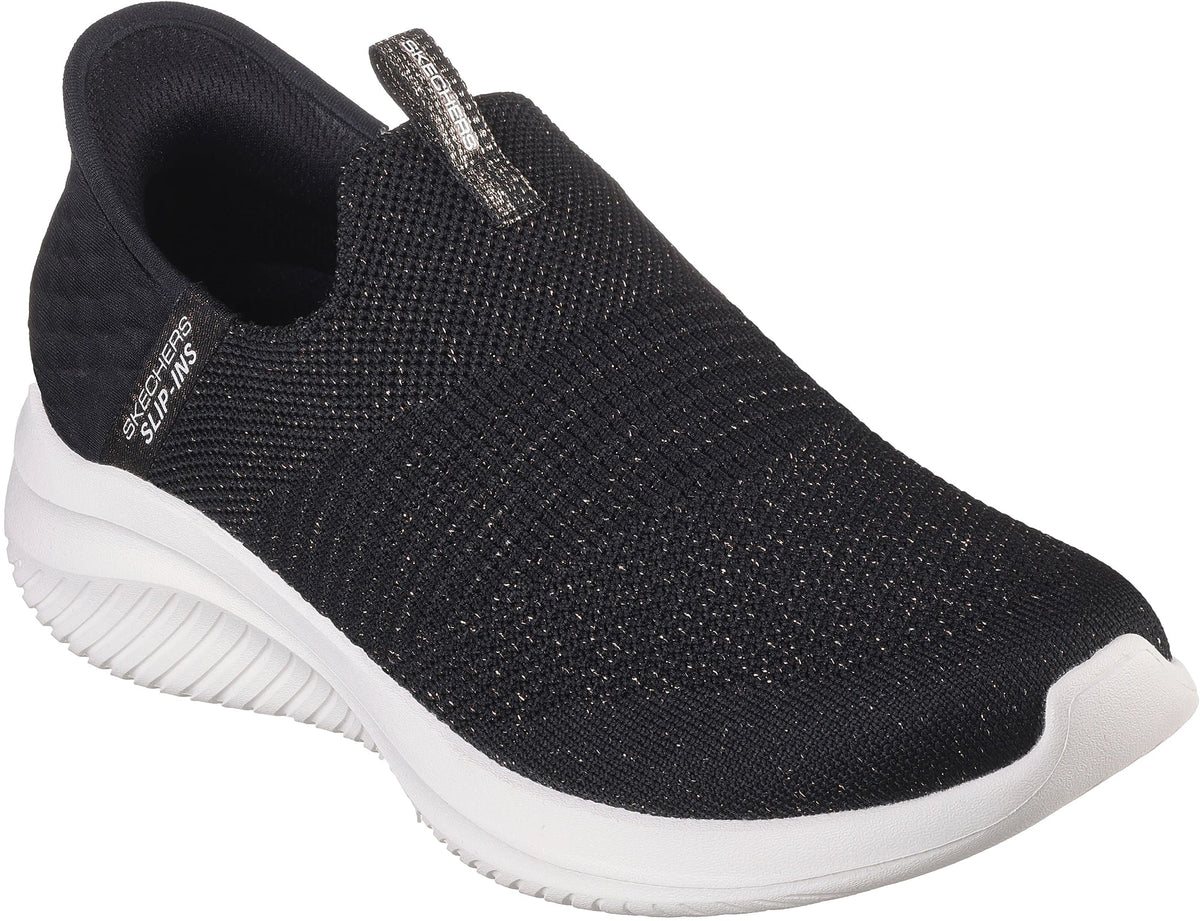 Skechers Ultra Flex 3.0 Glitter Me Women's Shoes - Black | Training & Fitness