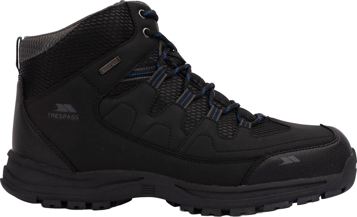 Trespass Finley Mid Waterproof Men's Walking Boots - Black | Outdoor Performance