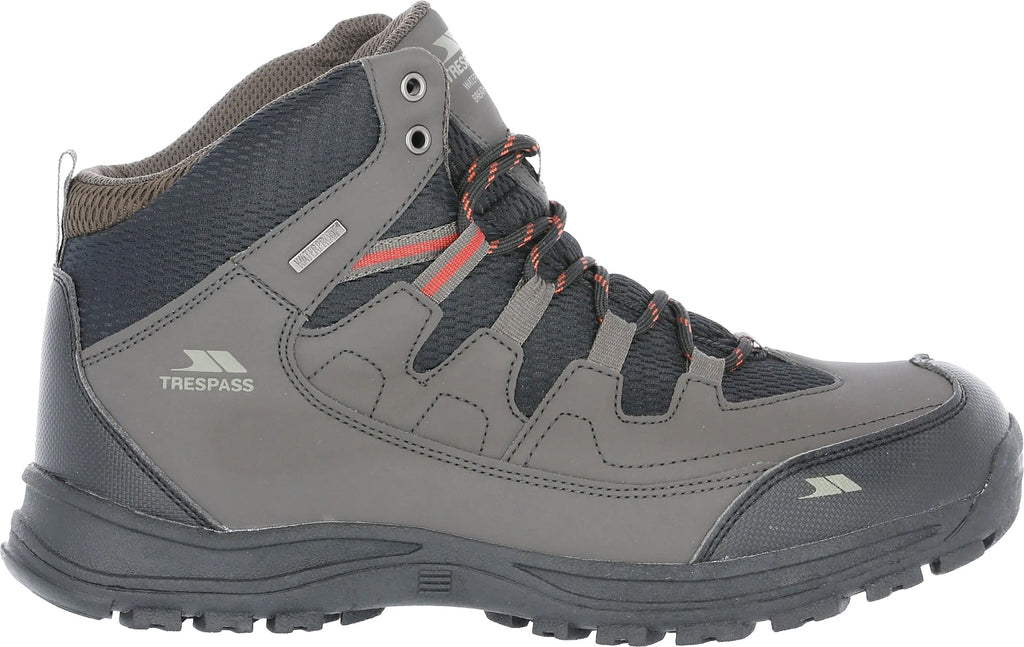 Trespass Finley Mid Waterproof Men's Walking Boots - Grey | Outdoor Performance