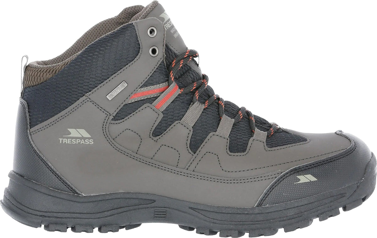 Trespass Finley Mid Waterproof Men's Walking Boots - Grey | Outdoor Performance